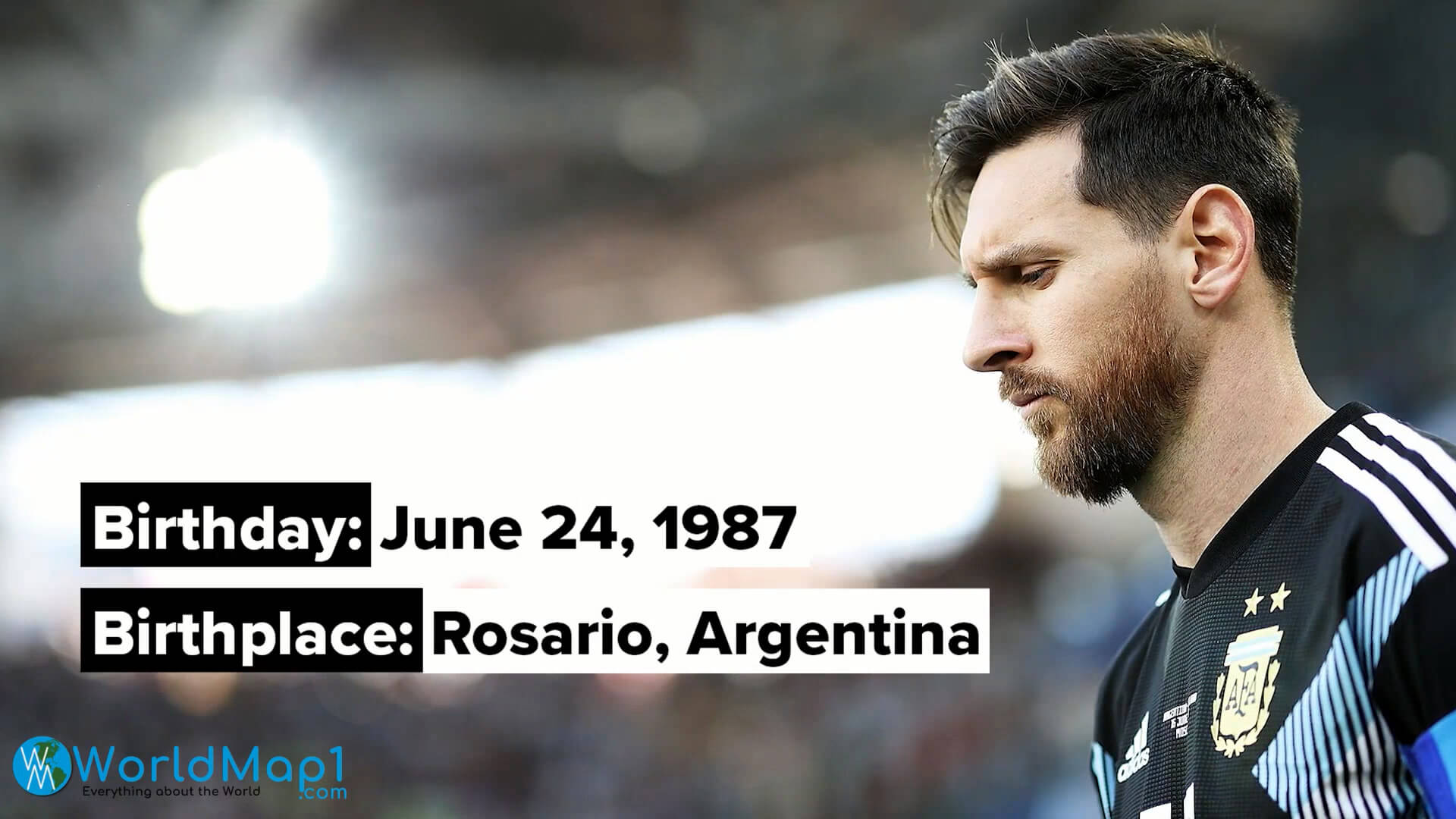 Messi est né en 1987 en Argentine